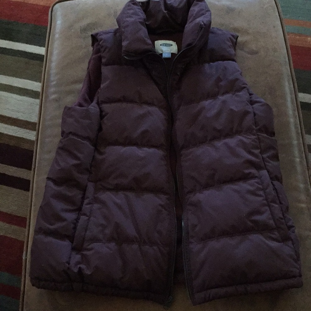 Burgundy Fleece lined Old Navy Vest